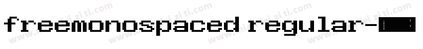 freemonospaced regular字体转换